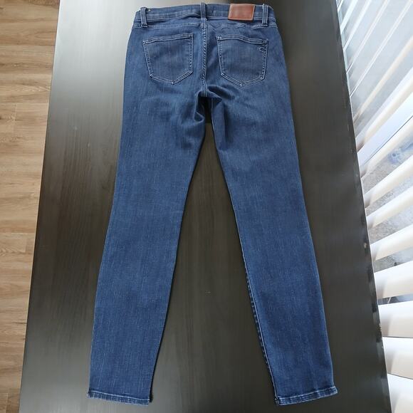 Madewell Skinny Skinny Ankle Zip Jeans size 27 med indigo blue mid-rise 28Wx29L - Picture 3 of 16